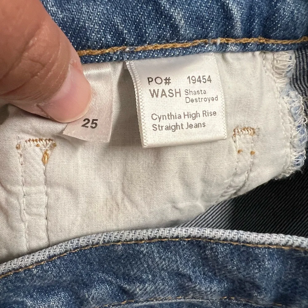 Reformation Jeans Womens Shasta Destroyed Cynthia High Rise Straight Jeans - Picture 7 of 8